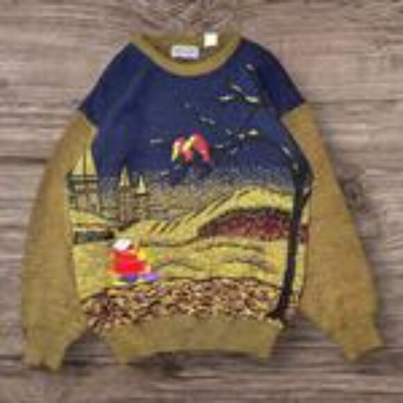 Vintage 1980s Eaton Knit Sweater with Bird Design – Size M - Picture 1 of 7